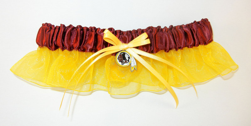 Washington Redskins Inspired Garter with Licensed Charm